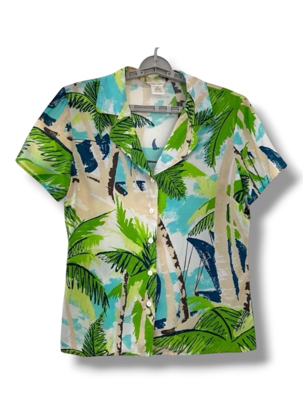 Vintage Hawaiian Tropical Weekend Traffic Shirt Button Up Women 1990’s  Medium